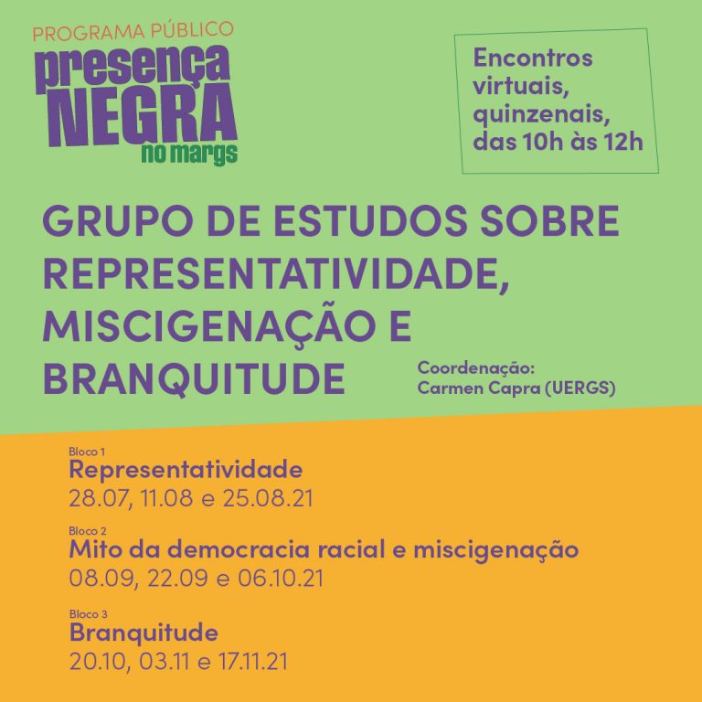 Grupo de Estudos sobre representatividade, miscigenação e branquitude